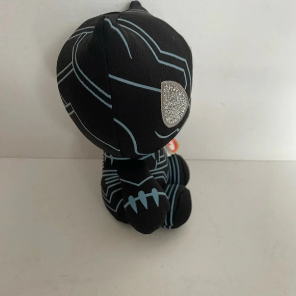 New Ty Marvel Black Panther Beanie Baby Plush Soft Toy - 6" Avengers With Tags - Picture 3 of 7